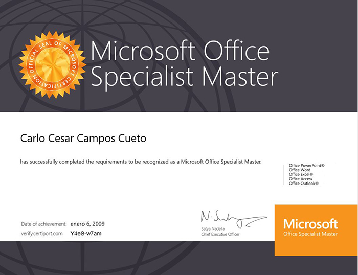 Certificado de Office