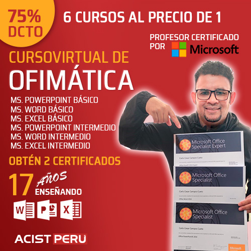 Curso virtual de ofimática básica e intermedio