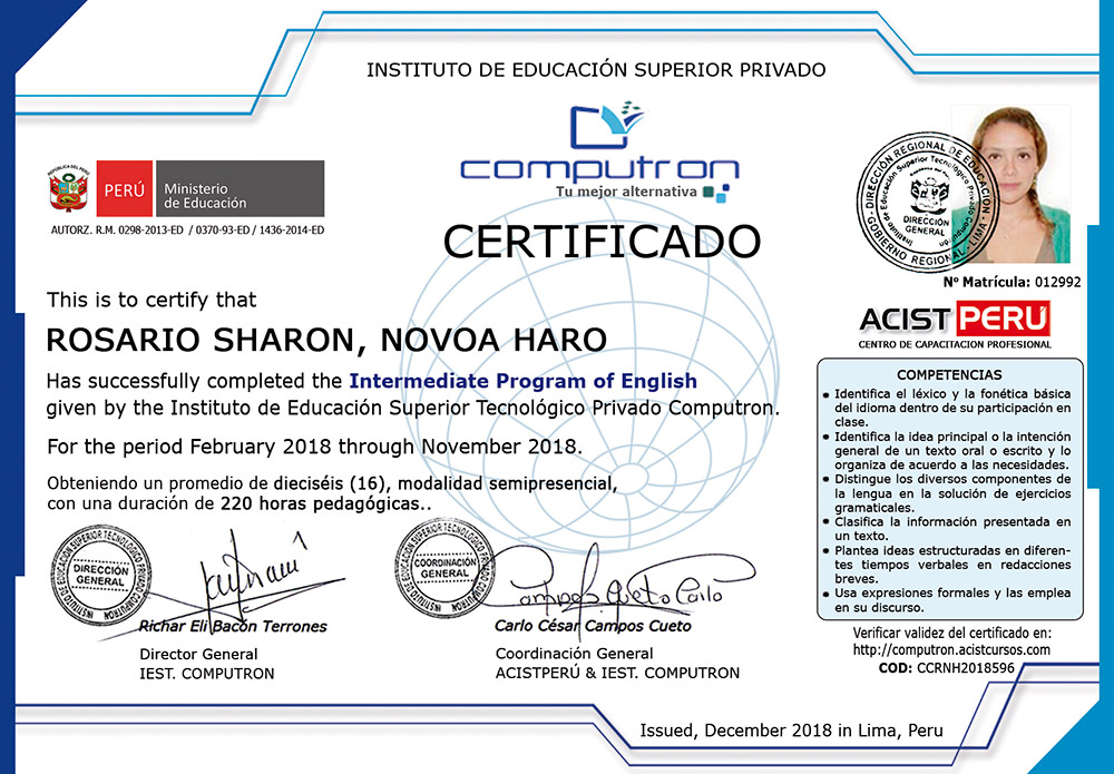 Obtener certificado de Ingles Intermedio B1, B2 para sacar el grado de  bachiller, titulo o maestrá de forma rapida